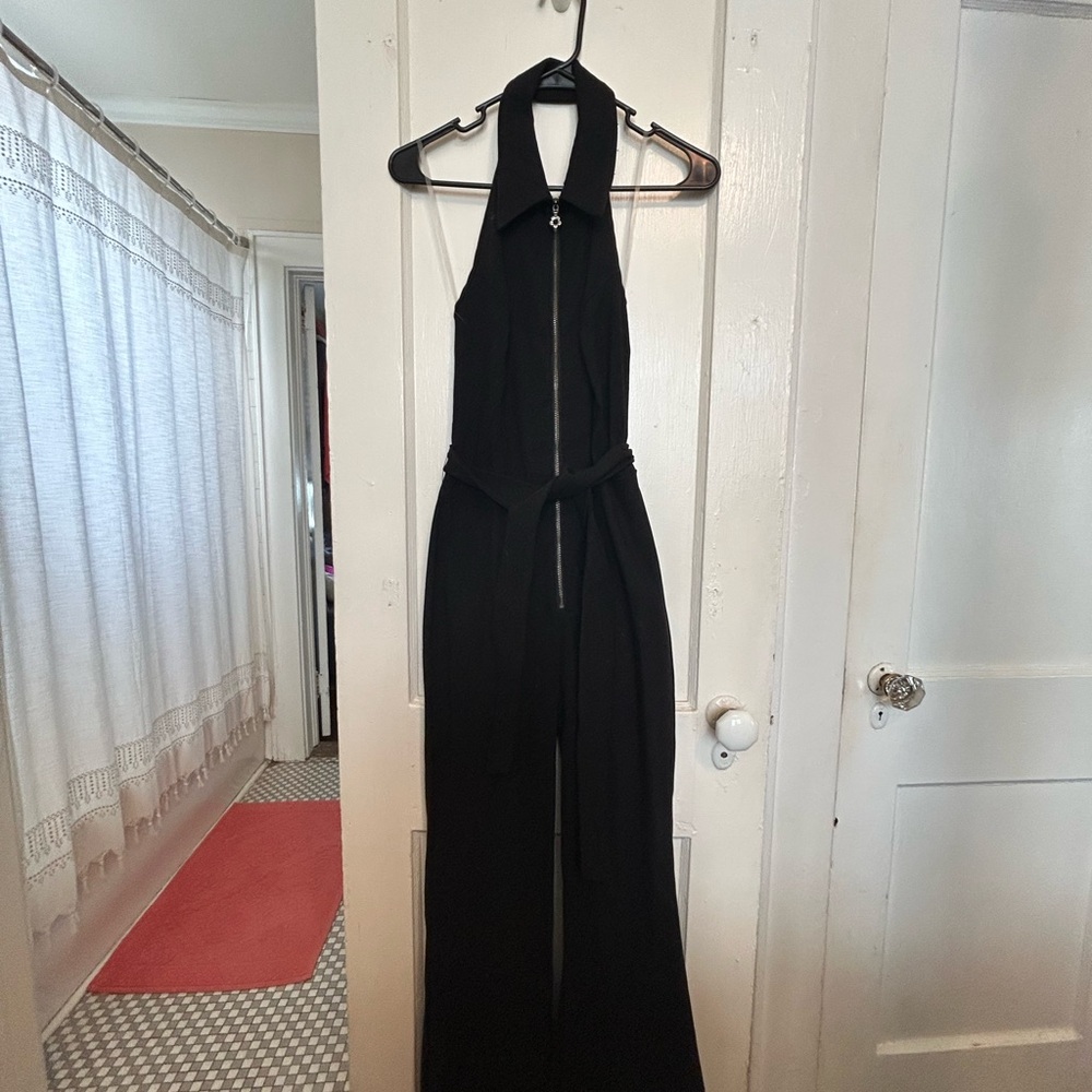 Retro Black Halter Jumpsuit